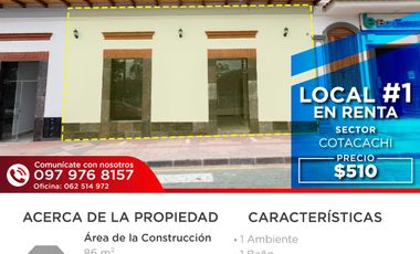 LOCAL #1 EN RENTA, COTACACHI