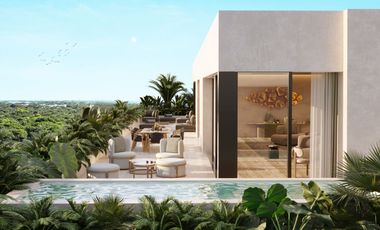 Penthouse de lujo, piscina privada, campo de golf, en venta, Playa del Carmen