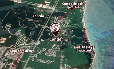 Penthouse de lujo, piscina privada, campo de golf, en venta, Playa del Carmen