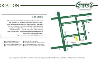 Condominium units  near DLSU-UMC Hospital and DLSU-Dasmarinas Cavite (Ready units)