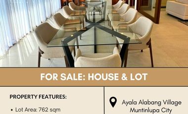 FOR SALE House & Lot located in Ayala Alabang Village, Brgy. Ayala Alabang, Muntinlupa City