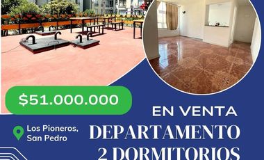 VENDO DEPARTAMENTO 2 DORMITORIOS CONDOMINIO LOS PIONEROS
