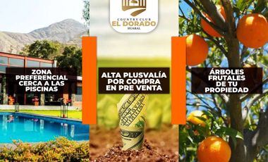 COUNTRY CLUD EL DORADO LOTES PARA CASA DE CAMPO CON TITULO DE PROPIEDAD INDEPENDIZADO REGISTRADO EN LA SUNARP. INMOBILIARIA GRUPO CALDEXA