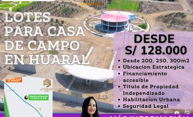COUNTRY CLUD EL DORADO LOTES PARA CASA DE CAMPO CON TITULO DE PROPIEDAD INDEPENDIZADO REGISTRADO EN LA SUNARP. INMOBILIARIA GRUPO CALDEXA
