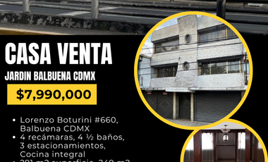 CASA CON LOCAL EN VENTA/VENUSTIANO CARRANZA/BALBUENA