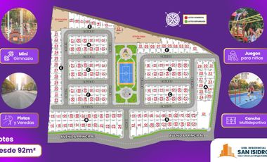 URBANIZACION RESIDENCIAL SAN ISIDRO LOTES EN HUARAL CON TITULO DE PROPIEDAD INDEPENDIZADO. INMOBILIARIA GRUPO CALDEXA