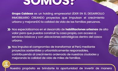 URBANIZACION RESIDENCIAL SAN ISIDRO LOTES EN HUARAL CON TITULO DE PROPIEDAD INDEPENDIZADO. INMOBILIARIA GRUPO CALDEXA