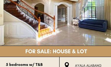 FOR SALE House & Lot located in Ayala Alabang Village, Brgy. Ayala Alabang, Muntinlupa City
