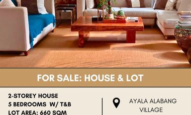 FOR SALE House & Lot located in Ayala Alabang Village, Brgy. Ayala Alabang, Muntinlupa City