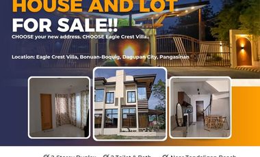 3 Bedrooms 2-Storey Duplex House NEAR TONDALIGAN BEACH AND DAGUPAN GOLF & BEACH CLUB (Eagle Crest Villa)