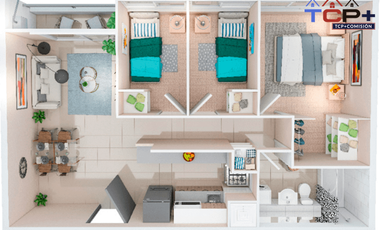 Departamento 3d1b 47 m2 valor 2652 uf. Rancagua  compra con bono pie del 5% y 10%