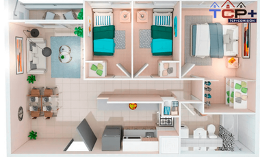 Departamento 3d1b Quilicura valor 2467 uf  48 m2. Compra sin pagar pie aprobado al 90% al 85% paga 5% al 80% paga 10%.  Tasa rebajada