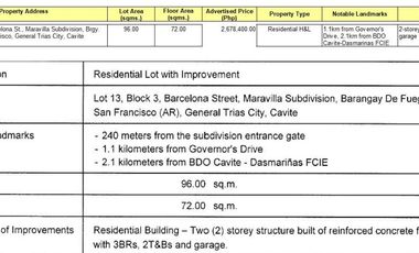 3 bedrooms for sale in Maravilla Subdivision General Trias Cavite