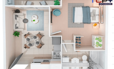 Cero pie al 90% al 85% al 80% paga 5%. Dpto.| Planta 1d1b 32 m2 | 2237 uf  San Joaquín. Subsidio Tasa Rebajada