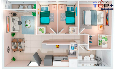 Departamento 3d1b 48 m2 valor 2452 uf, compra sin pagar pie aprobado al 90% al 85% paga 5% al 80% paga 10%. Subsidio Tasa Rebajada