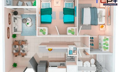 Departamento nuevo en Renca 2d1b 44 m2 valor 2297 uf compra sin  pie al 90% al 85% paga 5% al 80% paga 10%