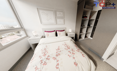 Departamento nuevo en Renca 2d1b 44 m2 valor 2297 uf compra sin  pie al 90% al 85% paga 5% al 80% paga 10%