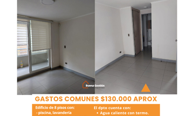 Departamento de dos dormitorios + estacionamiento en barrio Brasil