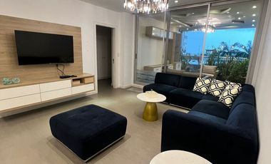 Puerto Santa Ana, Renta de hermoso departamento 3 dormitorios amoblado con vista al Río