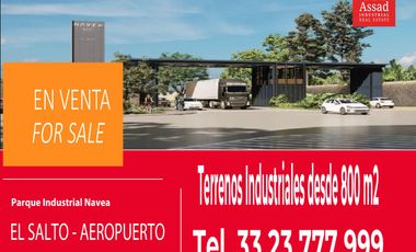 Venta de Terrenos Industriales desde 800m² | Parque Industrial Navea | El Salto, Jalisco.