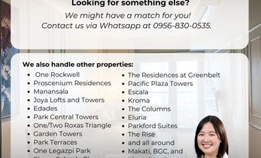 FOR SALE: Proscenium at Rockwell, Lincoln Tower - 1BR Flat, Makati (Direct Buyers Only) - Joya Lofts and Towers,
