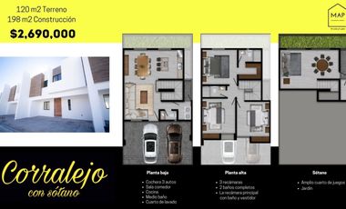 Casa con amplias recamaras y cuarto de juegos