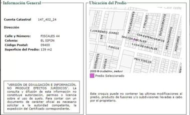 Casa En Venta En Fiscales 44, Amp El Sifón, 09400 Ciudad De México