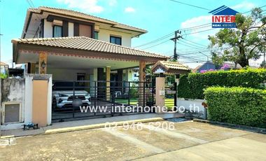 2-storey detached house, 82.3 sq.w., Fa Piyarom Village, Lake Grand Phase 13, near Ban Fa Le Marche Market, Soi Lam Luk Ka 115, Lam Luk Ka Road (Khlon