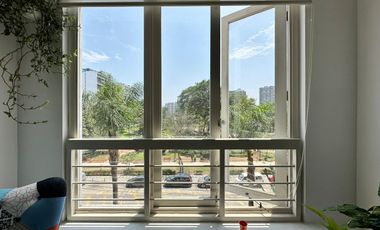 Alquilo flat de 104m2 frente al parque amoblado de 2 dorm en Barranco