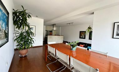 Alquilo flat de 104m2 frente al parque amoblado de 2 dorm en Barranco