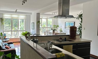 Alquilo flat de 104m2 frente al parque amoblado de 2 dorm en Barranco