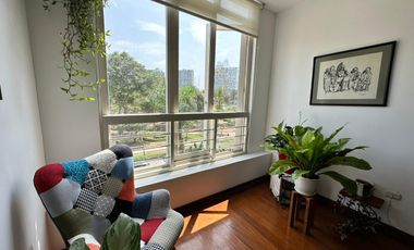 Alquilo flat de 104m2 frente al parque amoblado de 2 dorm en Barranco