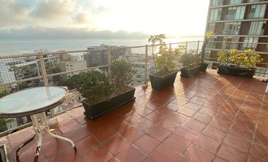 Alquilo flat de 104m2 frente al parque amoblado de 2 dorm en Barranco