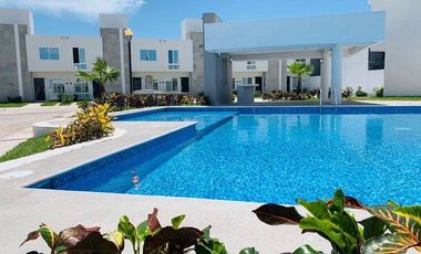 CASA AMUEBLADA EN RENTA EN DREAM LAGOONS | 3 RECÁMARAS | CLUSTER CON ALBERCA