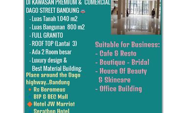JUAL/SEWA GEDUNG RENOVASI BARU UNTUK USAHA DI KAWASAN PREMIUM JALAN DAGO BANDUNG