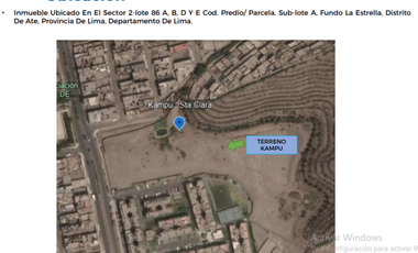 VENTA DE AMPLIO TERRENO EN ATE