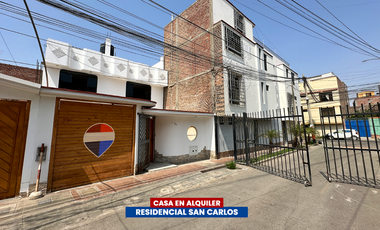 Casa En Alquiler - Residencial San Carlos (Ica)