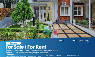 Rumah The Summit Rancamaya Bogor, Jawa Barat