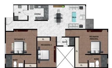Departamento en venta, Las Americas, Naucalpan, Estado de Mexico