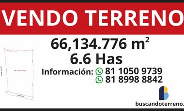 Terreno Industrial y/o de Servicios.  PLANO, Camino San Miguel, Escobedo N.L. a solo 1.4 Kilómetros de Libramiento Noreste (Arco Vial)