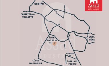 Renta de Bodega Industrial 5,513.27 m² | PARQUE INDUSTRUIAL ELITE 8 DE JULIO | PERIFERICO SUR