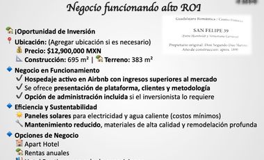 Casa Remodelada  con 6 departamentos en venta Centro Guadalajara