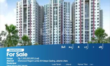 Apartemen Sherwood Regent Lantai 26 Kelapa Gading, Jakarta Utara