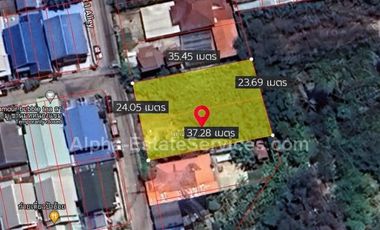 Empty land for sale, Soi Muban Sirikhet 1 : 0-2-22 rai, width 24 m., depth 37 m., beautiful plot, Near Macharoen Road 1 km.