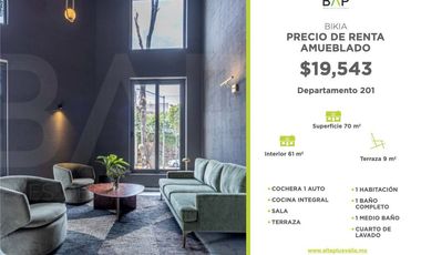 Departamento en renta Bikia 201