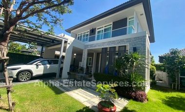 Detached house 2 storey, good location, Manthana On Nut-Wongwaen 5, beautiful and complete in one place