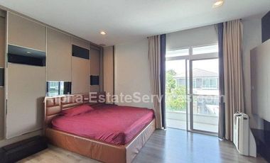 Detached house 2 storey, good location, Manthana On Nut-Wongwaen 5, beautiful and complete in one place