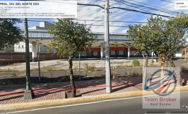 LOTE COMERCIAL CON AMPLISIMO USO DE SUELO SOBRE AV. PROL. DIVISION DEL NORTE VENDO 6,939 M2 CON DOS FRENTES