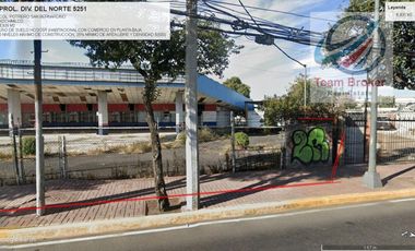 LOTE COMERCIAL CON AMPLISIMO USO DE SUELO SOBRE AV. PROL. DIVISION DEL NORTE VENDO 6,939 M2 CON DOS FRENTES