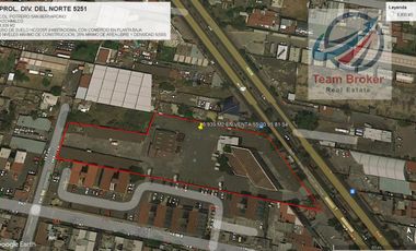 LOTE COMERCIAL CON AMPLISIMO USO DE SUELO SOBRE AV. PROL. DIVISION DEL NORTE VENDO 6,939 M2 CON DOS FRENTES